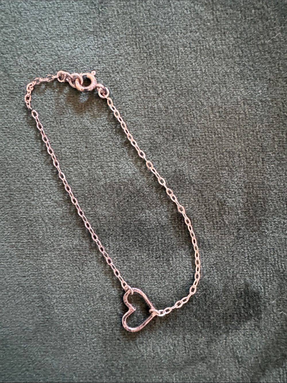 Delicate Silver Open Heart Pendant Bracelet - Women Jewelry